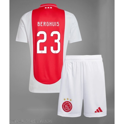 Dres Ajax Steven Berghuis #23 Domáci pre deti 2024-25 Krátky Rukáv (+ trenírky)